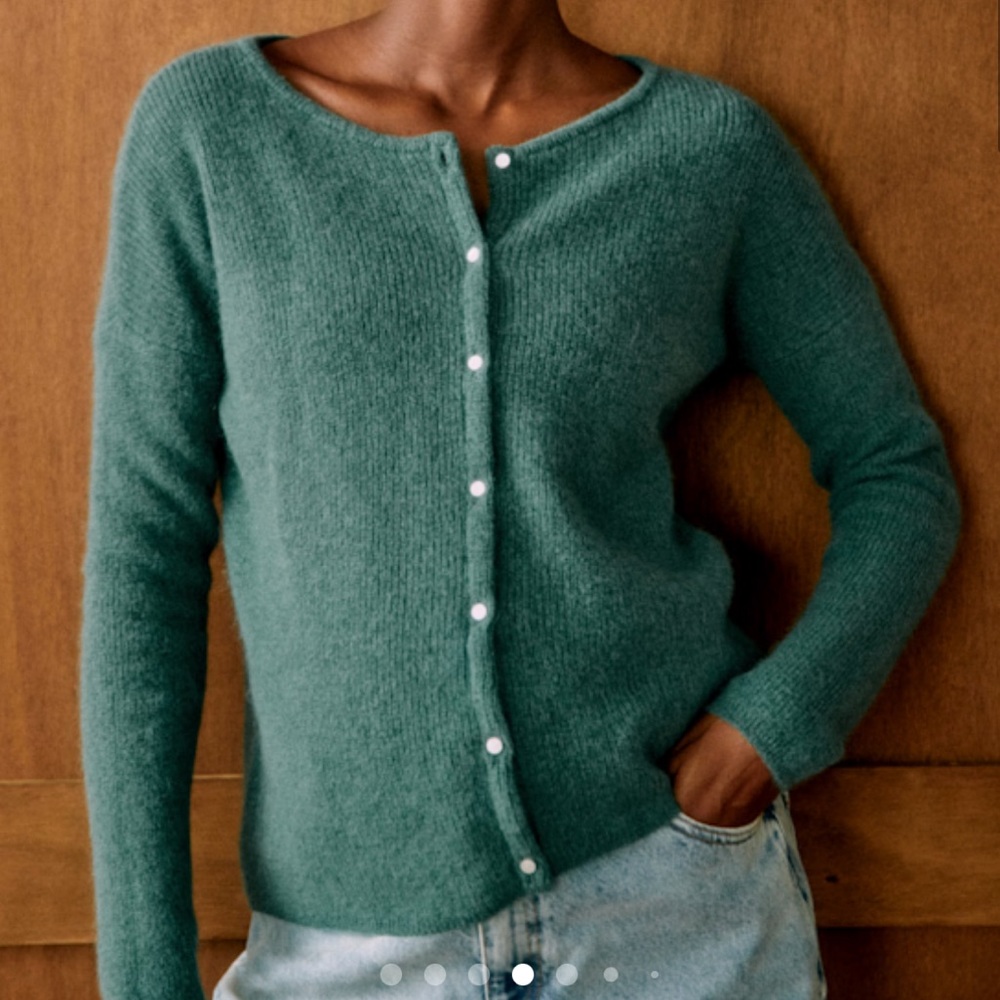 Sezane Gaspard cardigan in sage